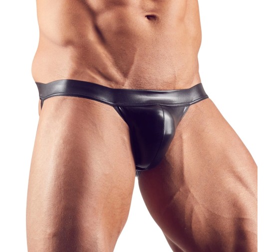 Svenjoyment - Seksowne Męskie Majtki Jockstrap Z Elastycznych Pasków Czarne XL